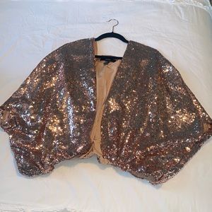 Super cute Forever 21 Rose Gold sequin cardigan